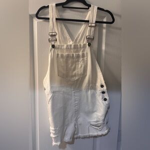Show Me Your MuMu White Denim Romper